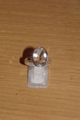 Ring Bergkristall Facettenschliff
