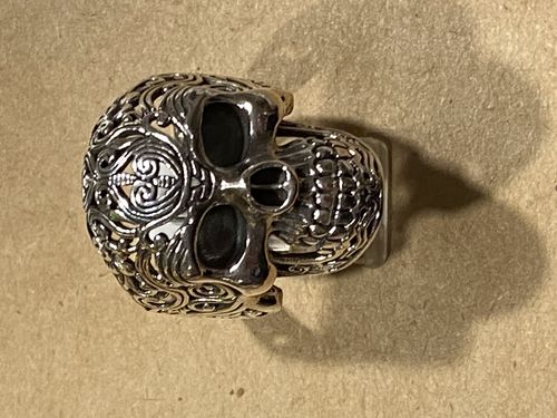 Silber Ring Totenkopf